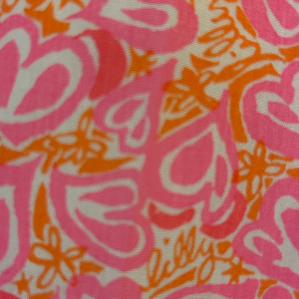 Vintage “The Lilly” Lilly Pulitzer Heart Print Pink and Orange Pants